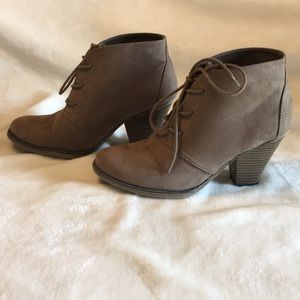 MIA brand Brown Suede Booties Size 8M